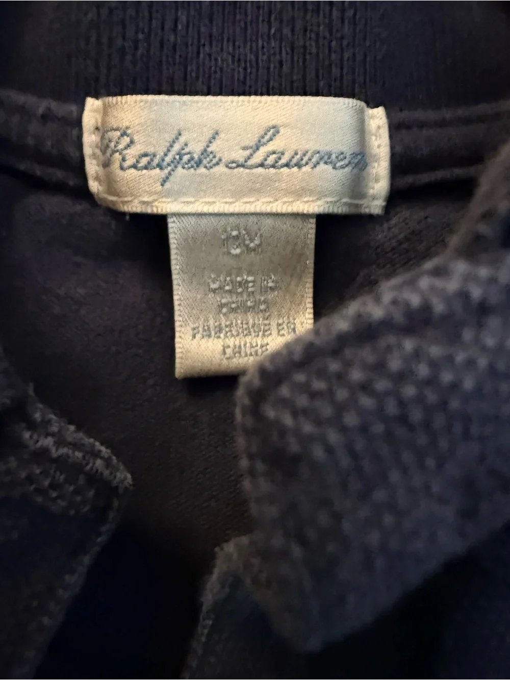 Ralph Lauren Navy Long-Sleeve Polo with Red Pony